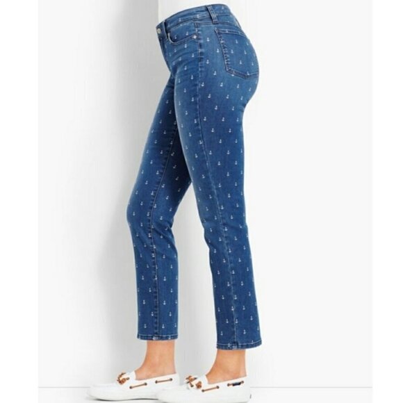 TALBOTS Flawless Slim Ankle Anchor Blue Jeans 6 Long - Picture 3 of 10